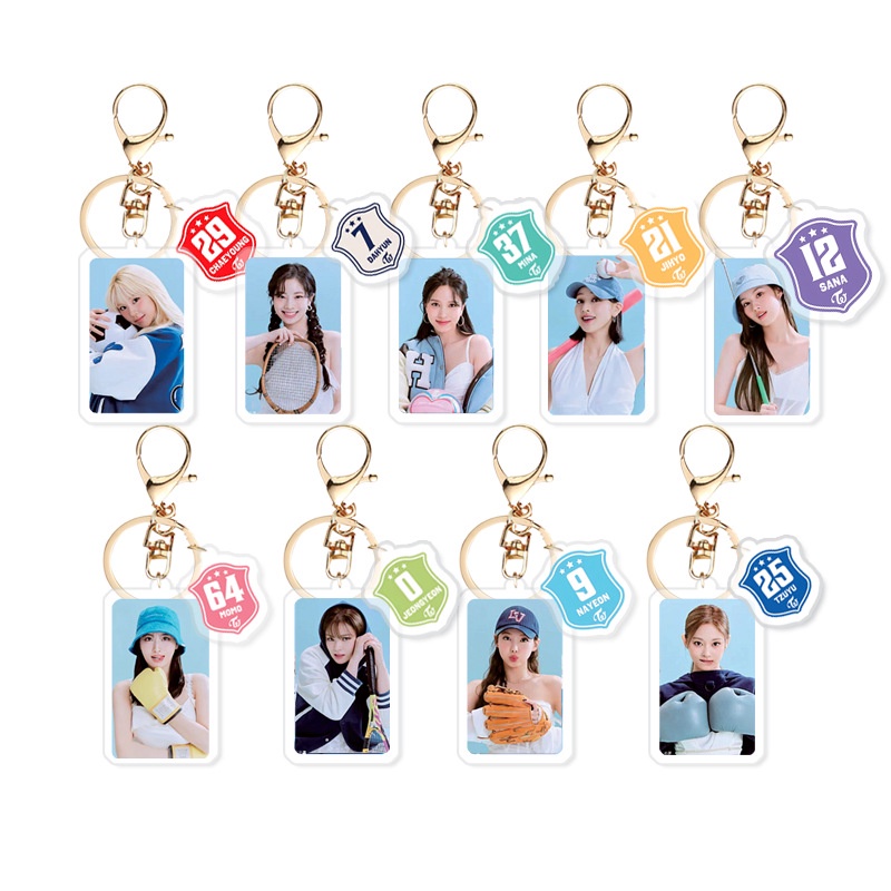 Twice HARE HARE Photocards Acrylic Gantungan Kunci Lomo Card Siap Kpop Postcards Key Ring Gantungan Atas