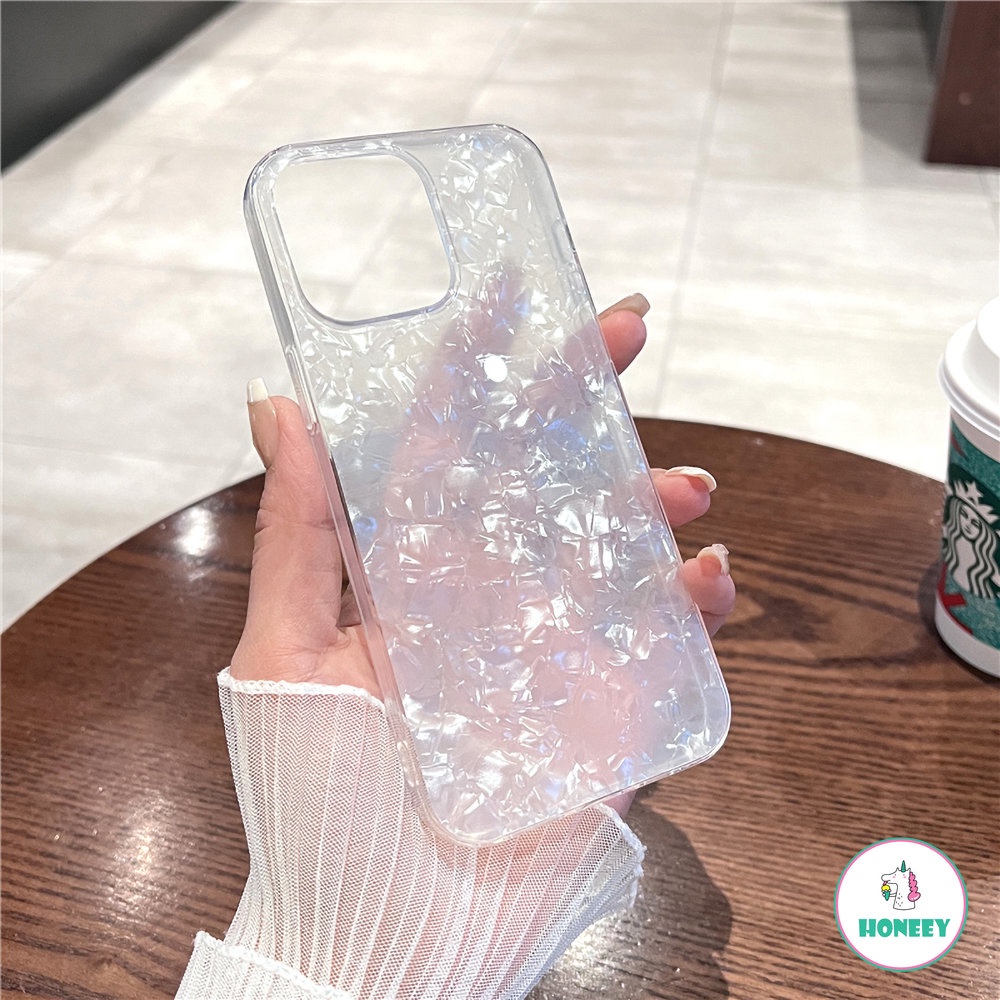 IPHONE Casing Ponsel Motif Cangkang Glitter Dream Untuk Iphone14 13 12 11 Pro Max 14Plus X XS Max XR Silikon Lembut Shockproof Penutup Belakang