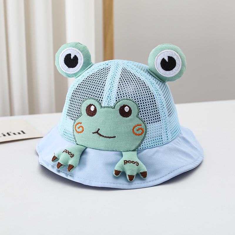 Topi Baskom Anak Kartun Kodok, Topi Nelayan, Topi Musim Panas