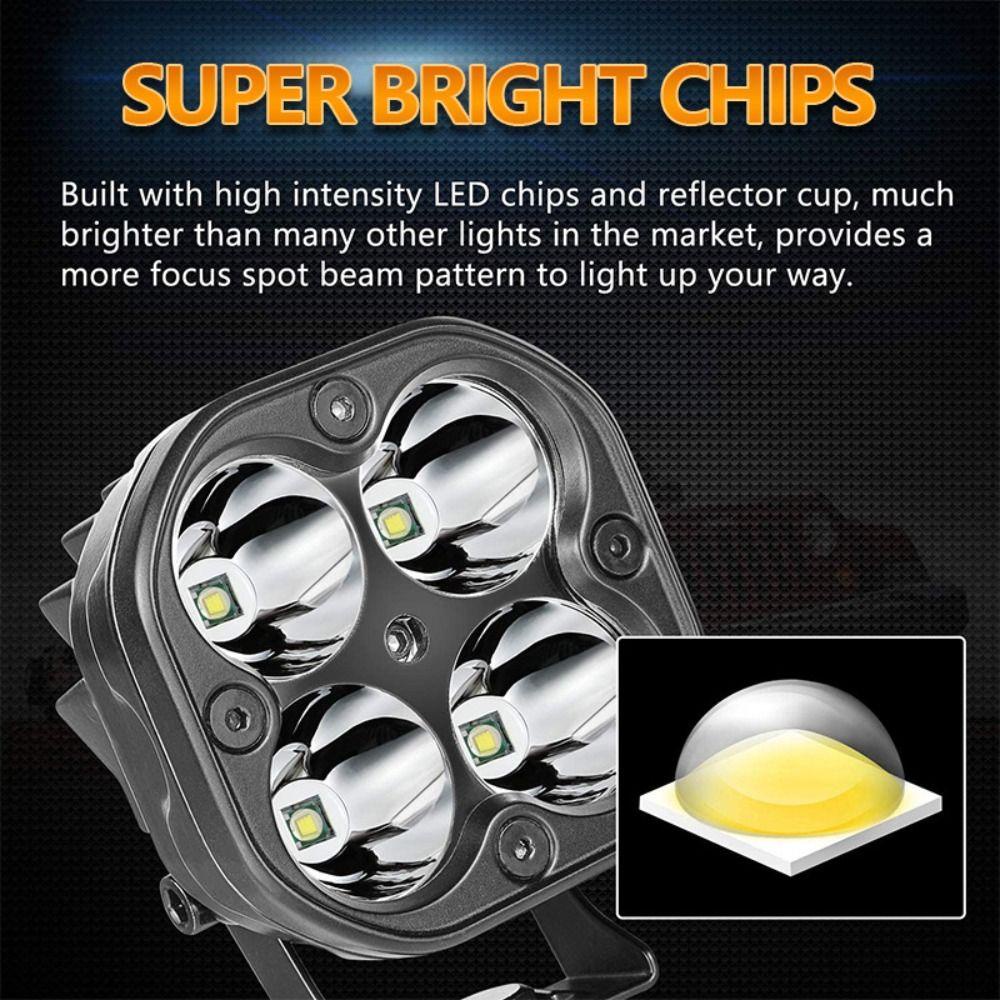 Lanfy Lampu Kerja Spot Led Universal Untuk Truk Mobil Car Accessorie Putih Traktor Motor Mengemudi Offroad Square Spotlight