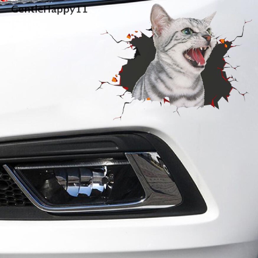 Gentlehappy Waterproof 3D Kucing Lucu Stiker Mobil Stiker Dinding Kamar Mandi Toilet Lucu Dekorasi Rumah id