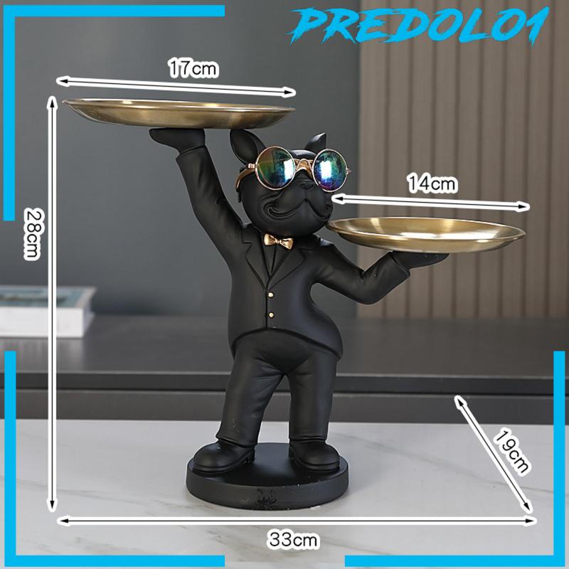 [Predolo1] Nampan Penyimpanan Meja Anjing Tempat Permen Resin Patung Hewan Wadah Serba Serbi