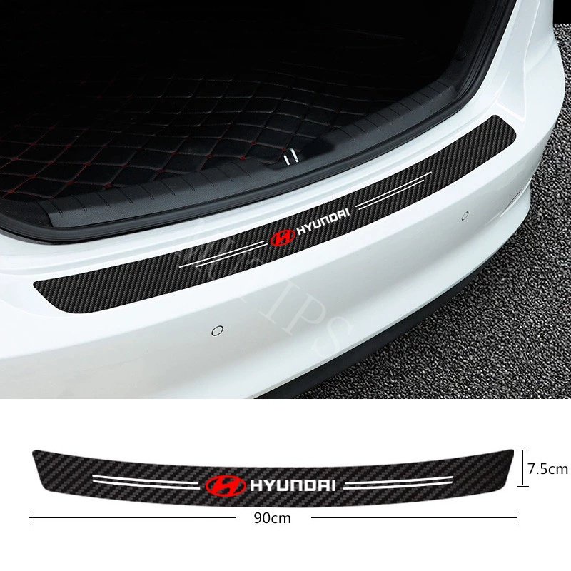 Hyundai 9Pcs Stiker Pintu Mobil Carbon Fiber Sill Protection Auto Anti Gores Anti Slip Untuk i10 Kona Tucson Ioniq 5aksen Palisade Creta Stargazer Grand H1 Santa Fe