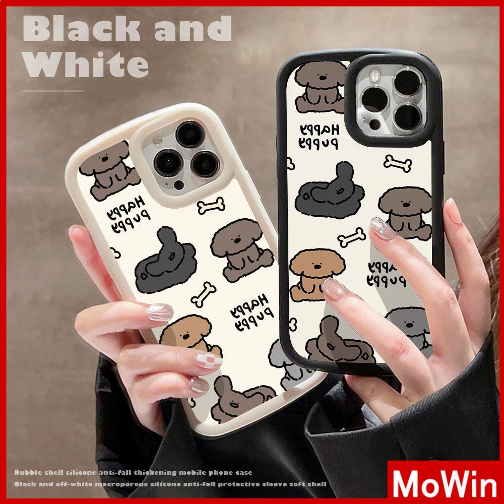For iPhone 14 Pro Max iPhone Case Matte TPU Soft Case Black Beige Shockproof Protection Camera Cute Animal Dog Compatible with iPhone 13 Pro max 12 Pro Max 11 xr xs max 7Plus