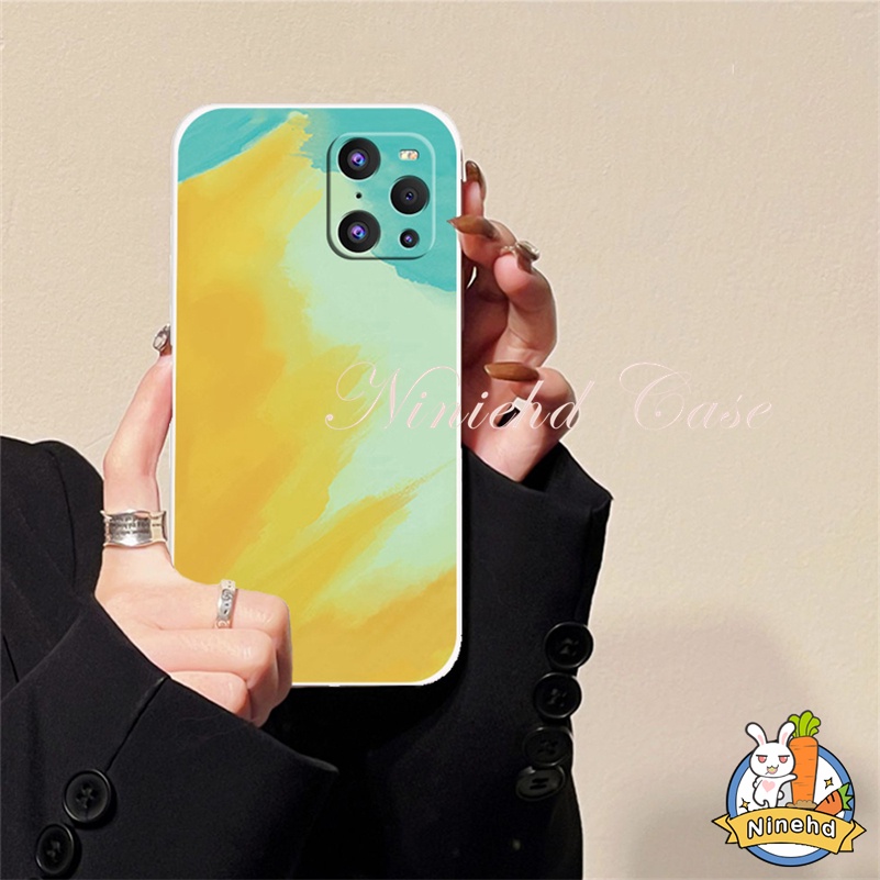 Realme C55 C35 C33 C30 C30s 10c21y C25Y C25 C25s C20 C20A C15 C12 C11 8 8i 5 5s 5i 6i C3 Silikon Cair Cat Air Tepi Lurus Casing Ponsel Lensa Full Protect Shockproof Soft Case