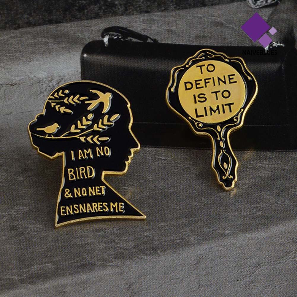 &lt; Naiveblues &gt; Sastra Jane Eyre Quote I Am No Enamel Bros Pin Lencana Perhiasan