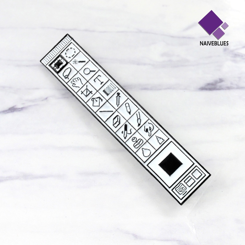 &lt; Naiveblues &gt; Kreatif Photoshop PS Toolbar Bros Pin Kerah Denim Ransel Lencana