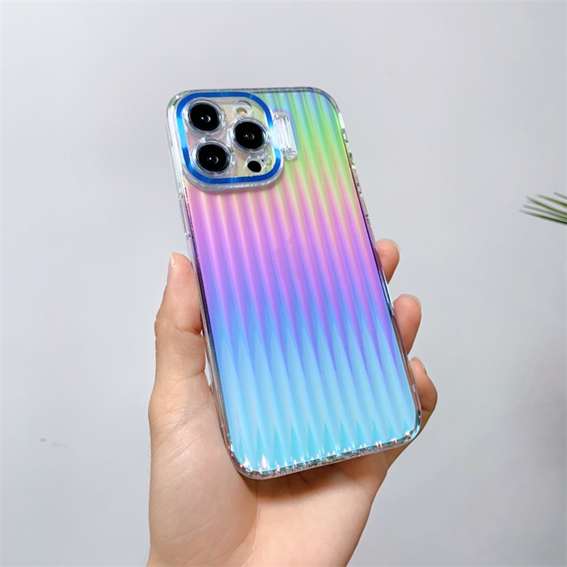 IPHONE 90° Cover Holder Lensa Lipat Untuk Iphone14 13 12 Pro Max 14Plus Case Proteksi Gradasi Laser Lengkap