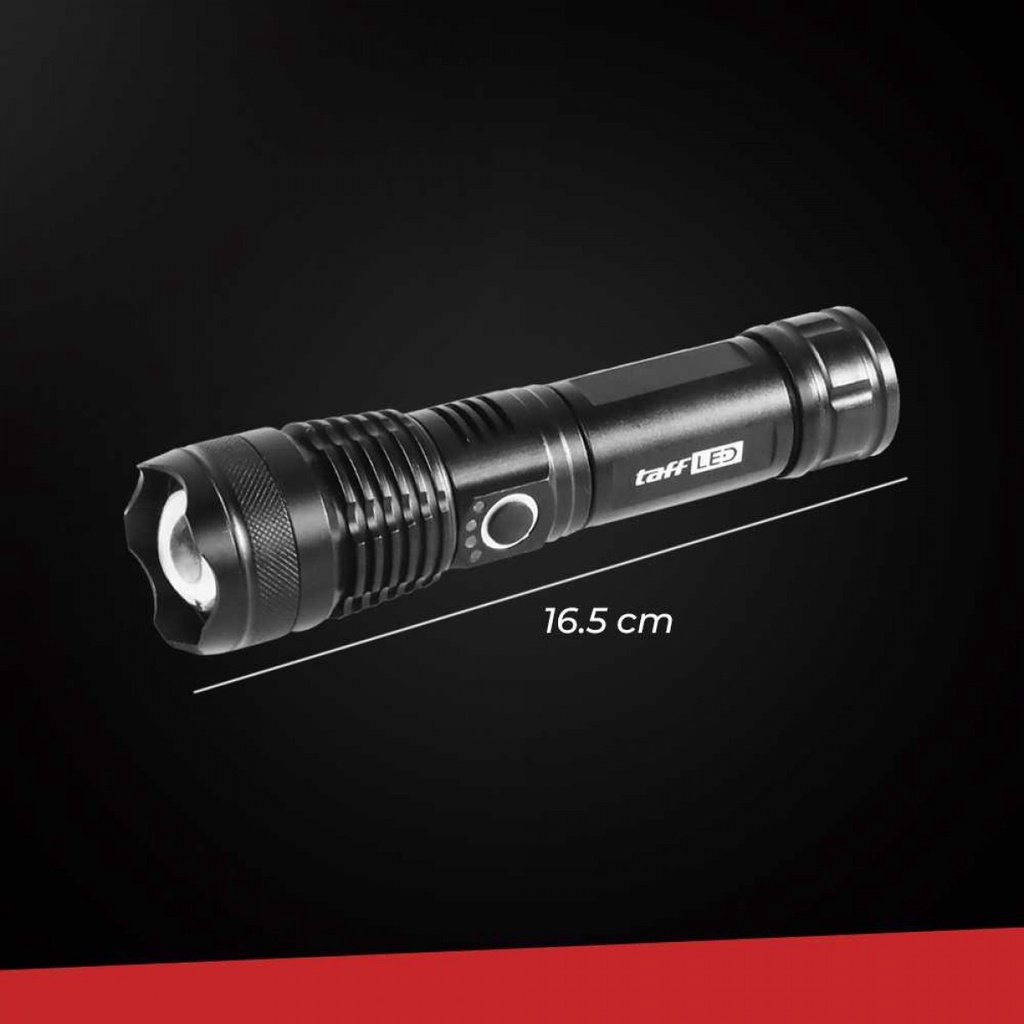 Senter LED Darurat Outdoor Bisa Zoom Flashlight USB Rechargeable XHP50