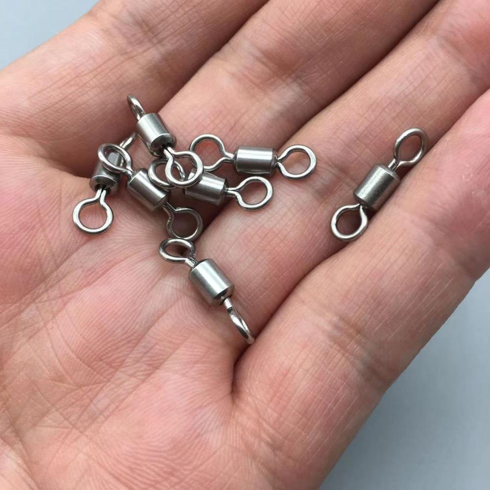 Agustinina Memancing Bergulir Putar Padat Cincin Untuk Ikan Gurame Stainless Steel Fishing Tackle Barrel Fishing Eight Shaped Ring Fishing Gear