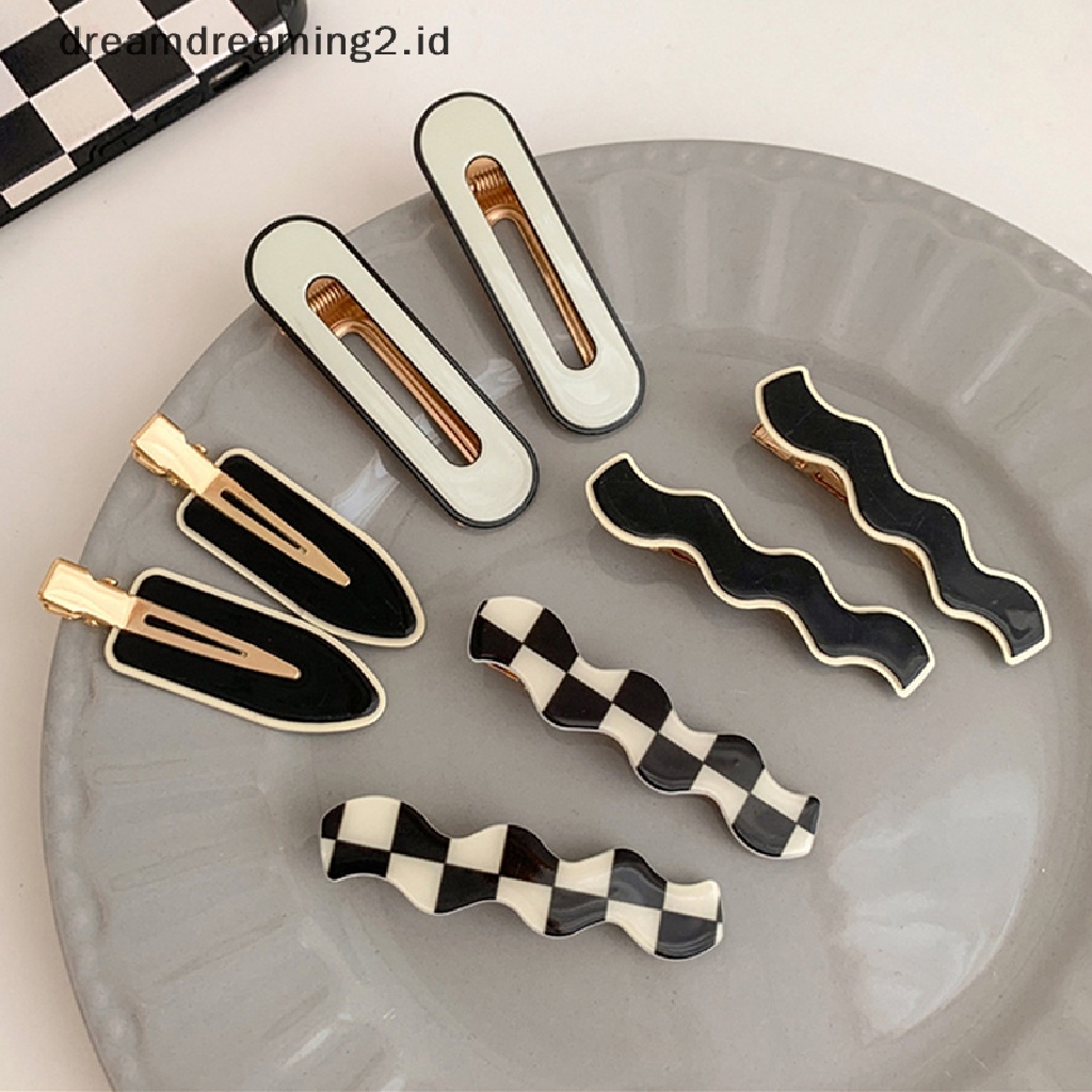 (dream) 2pc New Kroean Jepit Rambut Hairgrip Geometris Elegan Untuk Anak Perempuan Wanita Barrette//