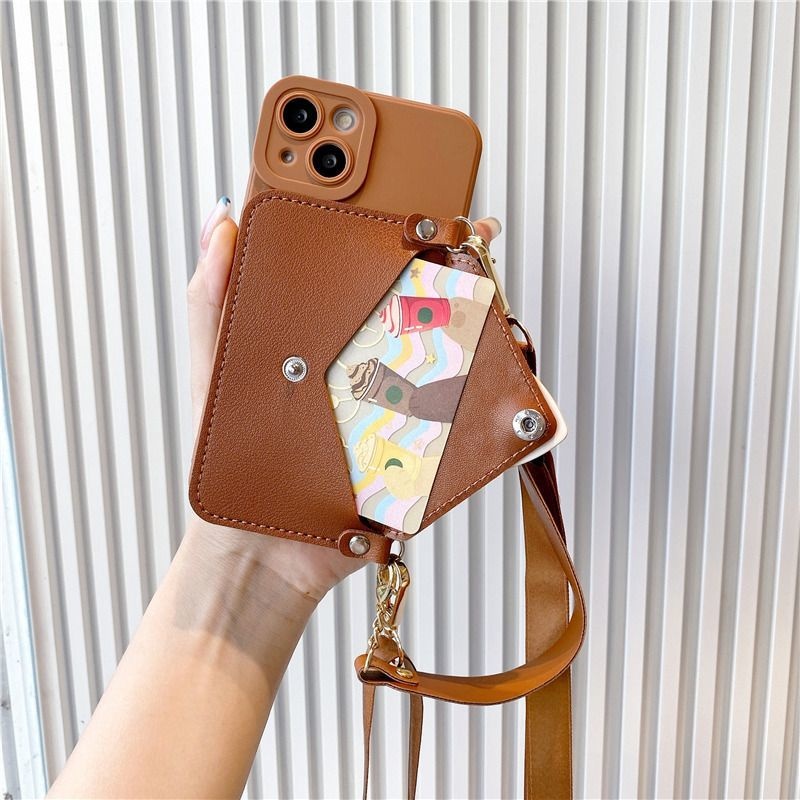 IPHONE Casing Ponsel Desain Dompet Love Zero Kopi Susu Kompatibel Dengan Iphone12 13 14 11 Pro Max X Xs Max Xr bcvd