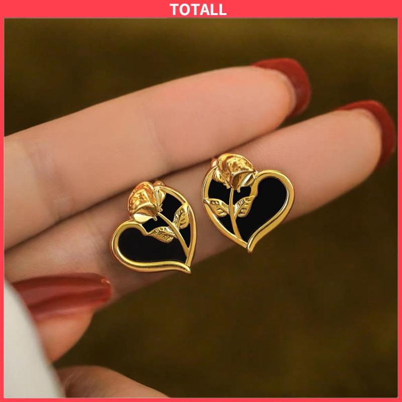 COD Anting S925 Korea anting bunga cinta  anting gaya Prancis untuk wanita-Totall