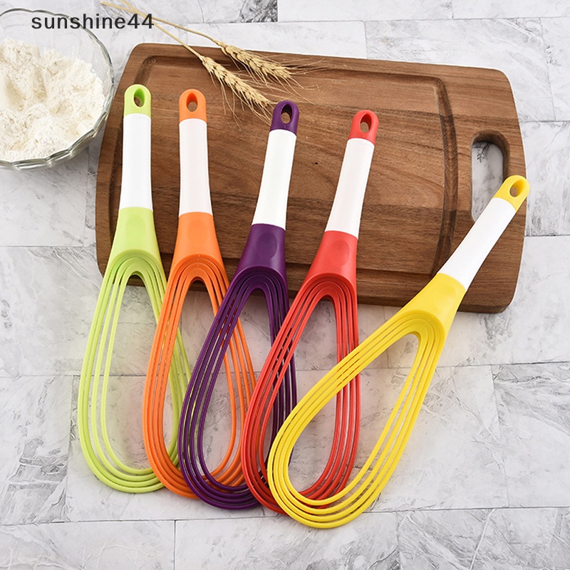 Sunshine Collapsible 2-In-1 Balloon/Flat Whisk Pengocok Telur Manual Foldable Egg Frother ID