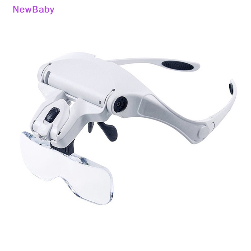 Newbaby Kaca Pembesar Kacamata Loupe 5lensa Dengan Lampu Led Lamp Interchangeable Lens ID