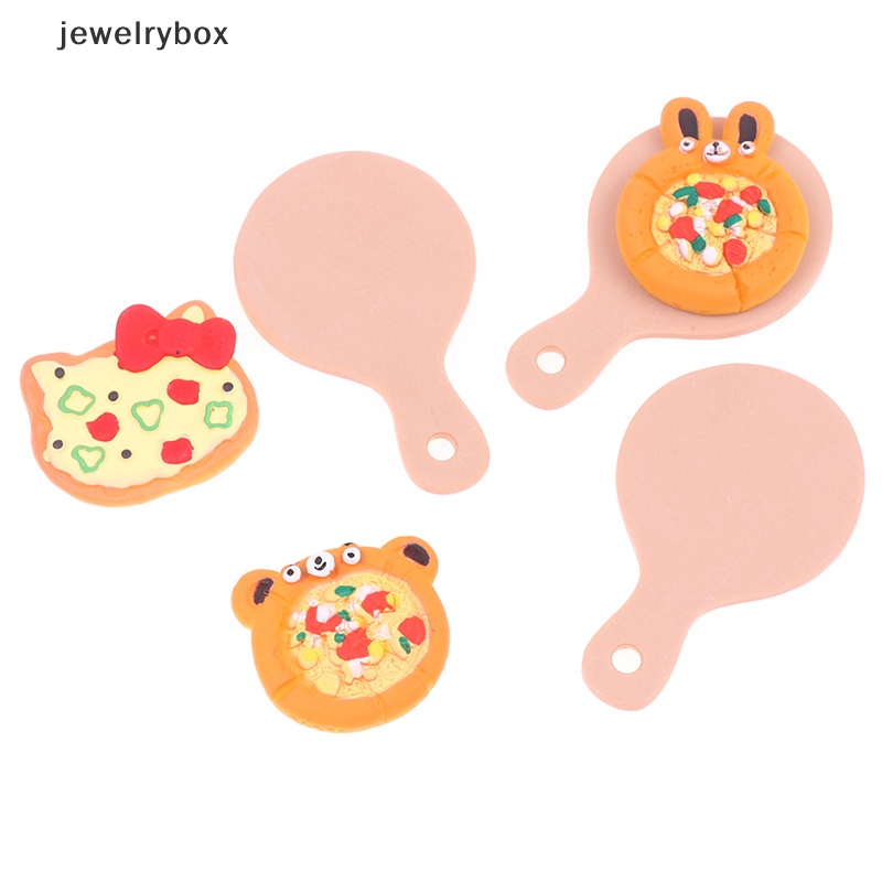 [jewelrybox] 1set Rumah Boneka Pizza Membantu Miniatur Piring Pizza Mainan Model Rumah Aksesoris Butik