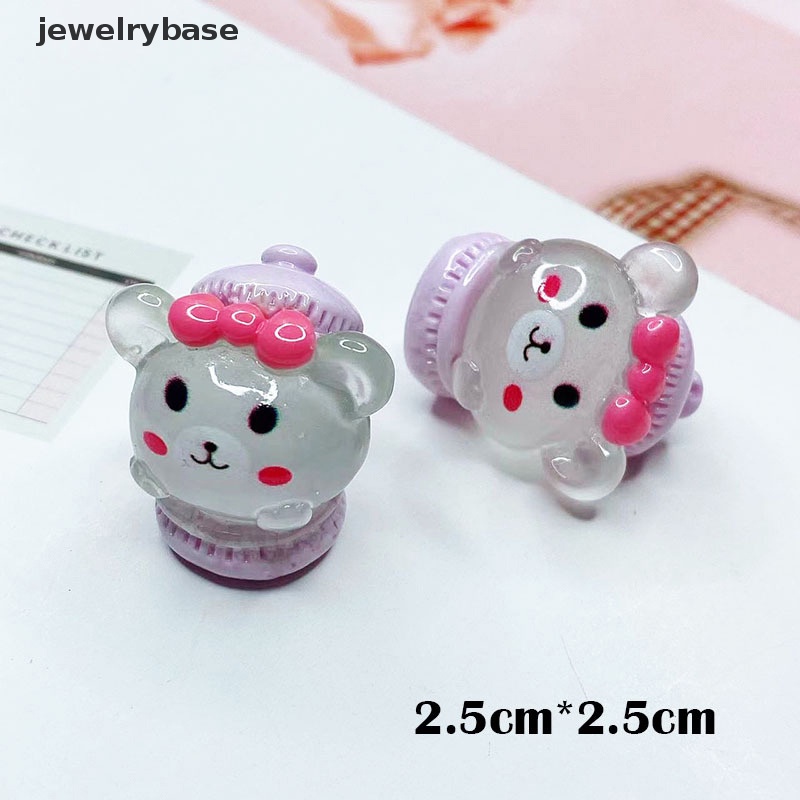 [jewelrybase] 1pc Bercahaya Kartun Kelinci/Beruang Microlandscape Sukulen DIY Hias Butik