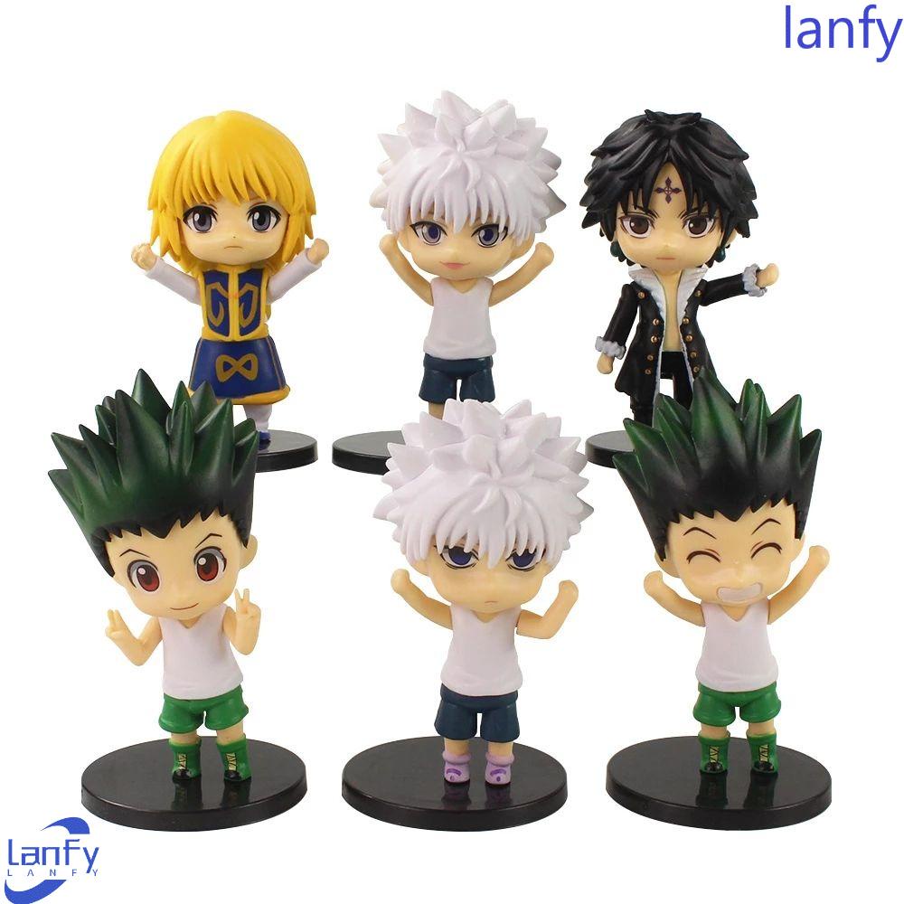 Lanfy Hunter x Hunter Anime Anak Hadiah PVC Kartun Anime Mainan Model Patung Mainan Ornamen Hadiah Gon Freecss