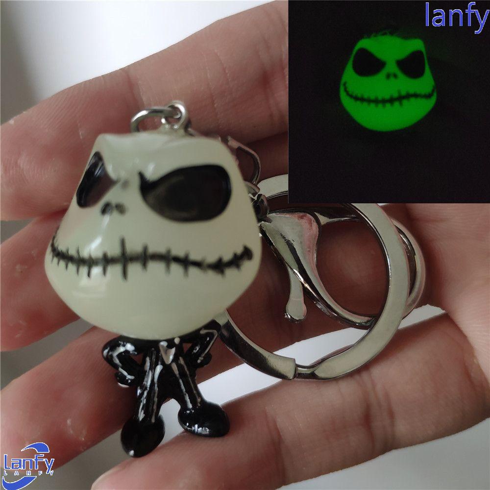 Lanfy Gantungan Kunci Kepribadian Kartun Halloween Dekorasi Kerangka Liontin Skeleton Keyiing Skull Keychain