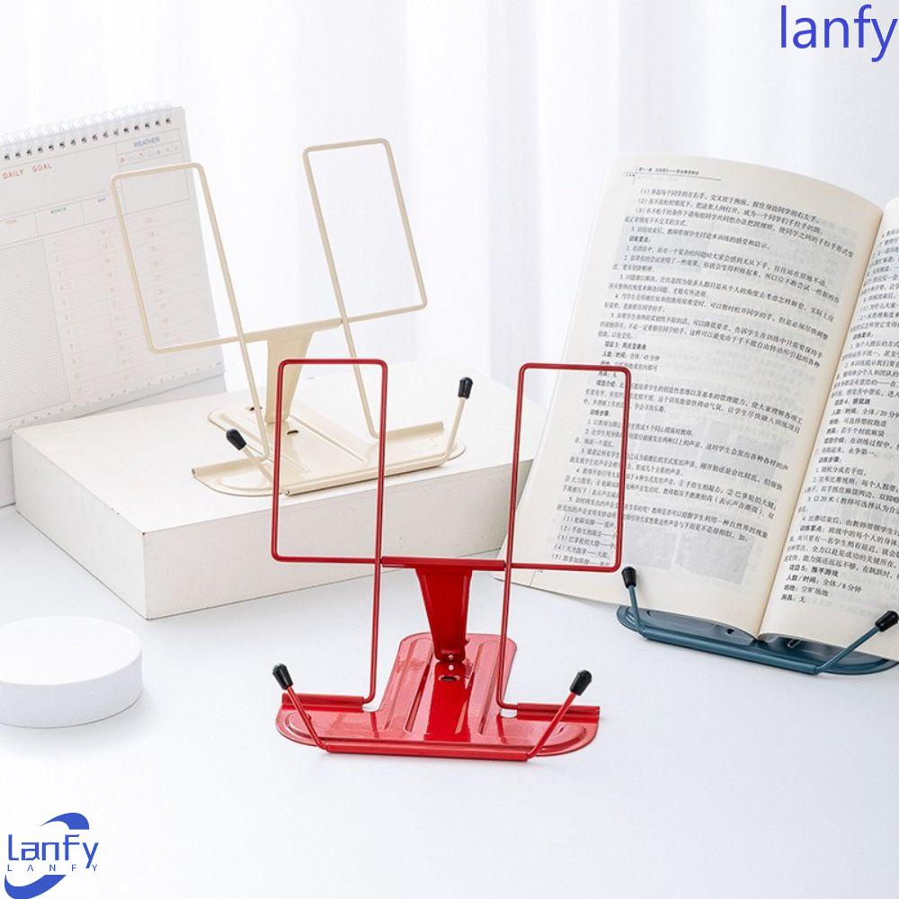 Lanfy Rak Baca Portable Lipat Kantor Siswa Stationary Multifungsi Adjustable Book Holder