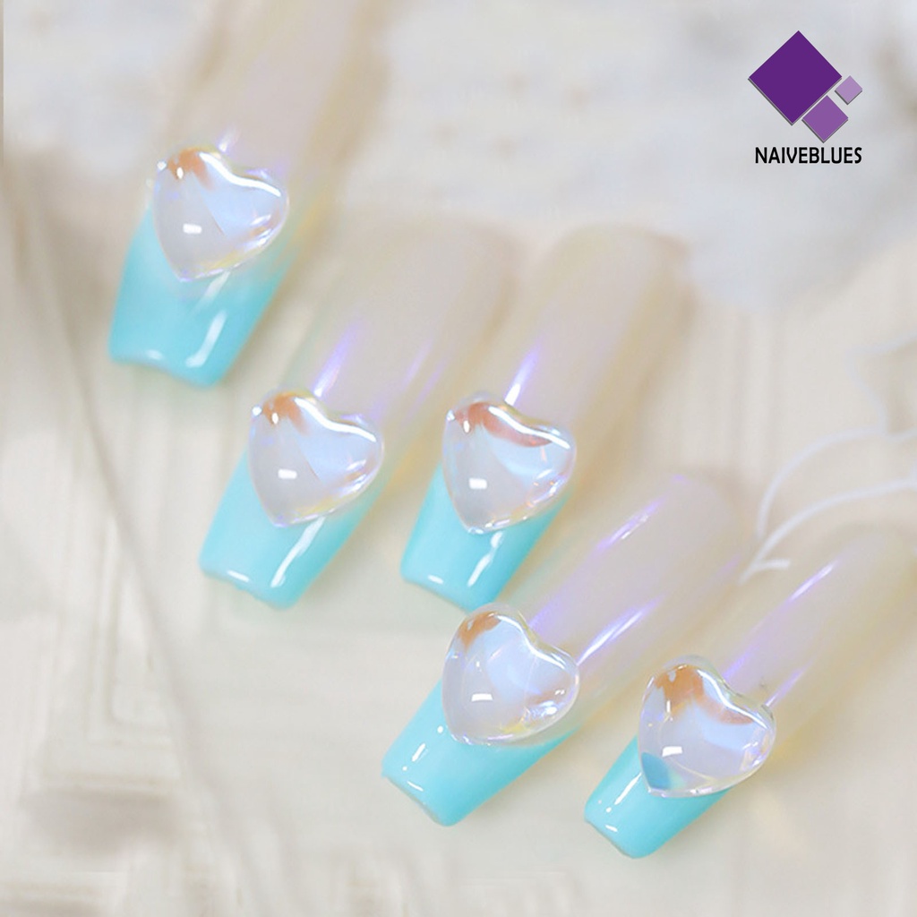 [naiveblues] 20pcs Kaca Berlian Imitasi Indah DIY Aksesoris Kuku Cinta Ringan Untuk Wanita