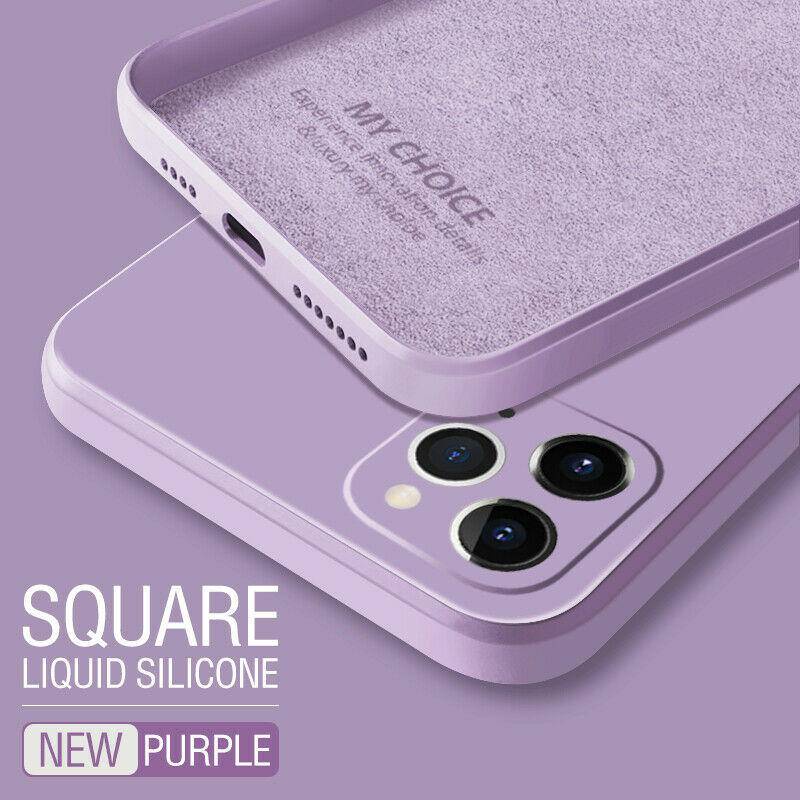 IPHONE Untuk Iphone11 12 13 14 Pro Max Mini Mewah original square liquid Silikon Casing Ponsel Shockproof Soft Case