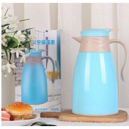 teko termos air panas bahan kaca luar plastik water jug  1000 ml/ tremos warna 1 liter