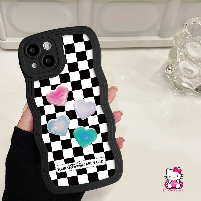 Smile Sunflower Checkerboard Love Heart Casing Untuk Redmi Note11 9 8 11s 10s 10 Pro Max 9s Mi 11T Pro Untuk Redmi 12C 9C Nfc9 10 A1+10C 9A A1 10A 9T POCO X3 NFC Pro M3 Soft Sarung