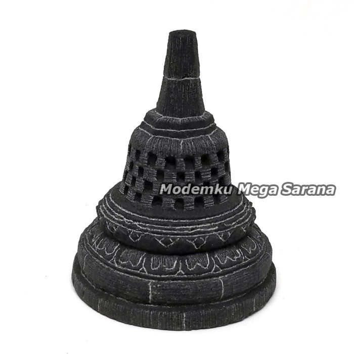 Hiasan Aquarium Aquascape Miniatur Stupa Candi Borobudur - Biasa M