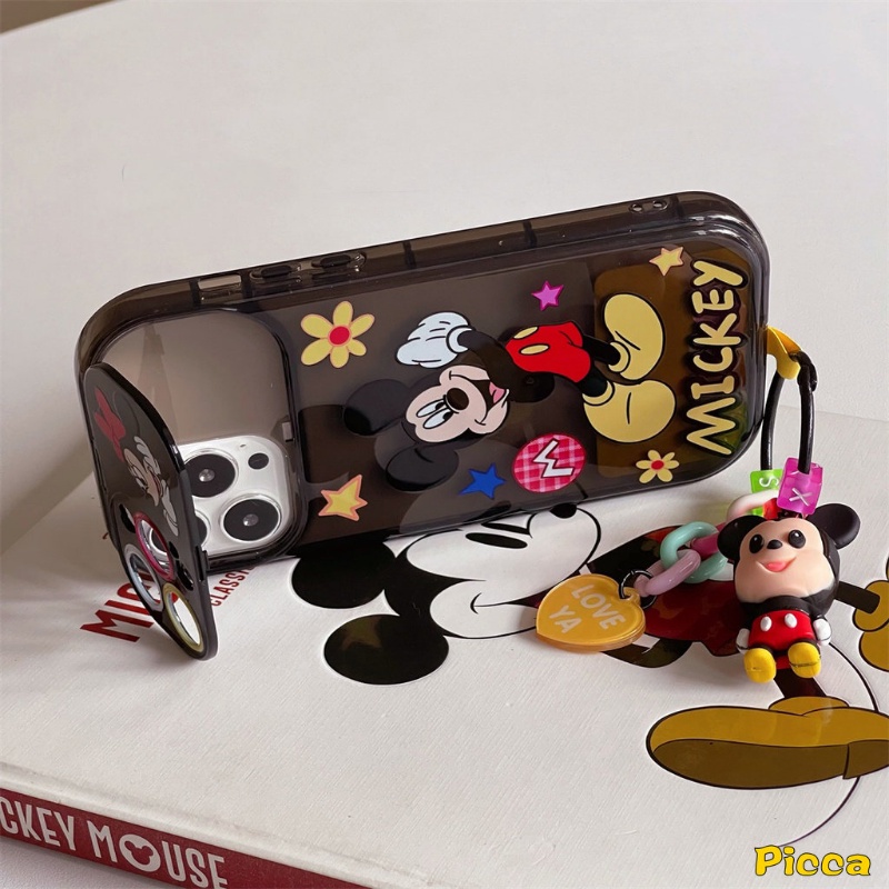 Casing Cermin Make Up Flip Kreatif Untuk Vivo Y20 Y11 Y12 Y15 Y91C Y1S Y17 Y12i Y20i Y11s Y20s G Y12A Y20A Y20G Y30G Y12s Kartun Mickey Minnie Mouse Lucu Kuromi Mirror Soft Cover