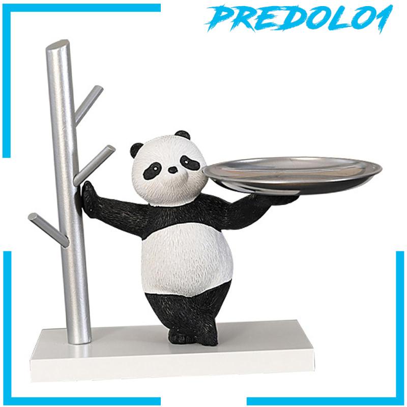 [Predolo1] Kotak Penyimpanan Patung Display Stand Dengan Pengait Patung Resin Patung Panda