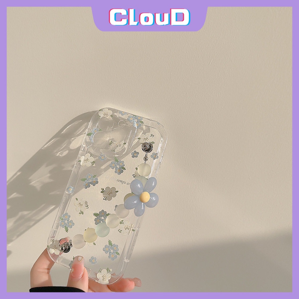 Clear Airbag Shockproof Soft Case Untuk Redmi10 10A 10C 12C A1 9 9A 9T 9C NFC Redmi Note 10 8 10s 11s 11 9 10 PRO MAX POCO F4 INS Lukisan Minyak Musim Panas Bunga Segar Gelang Cover