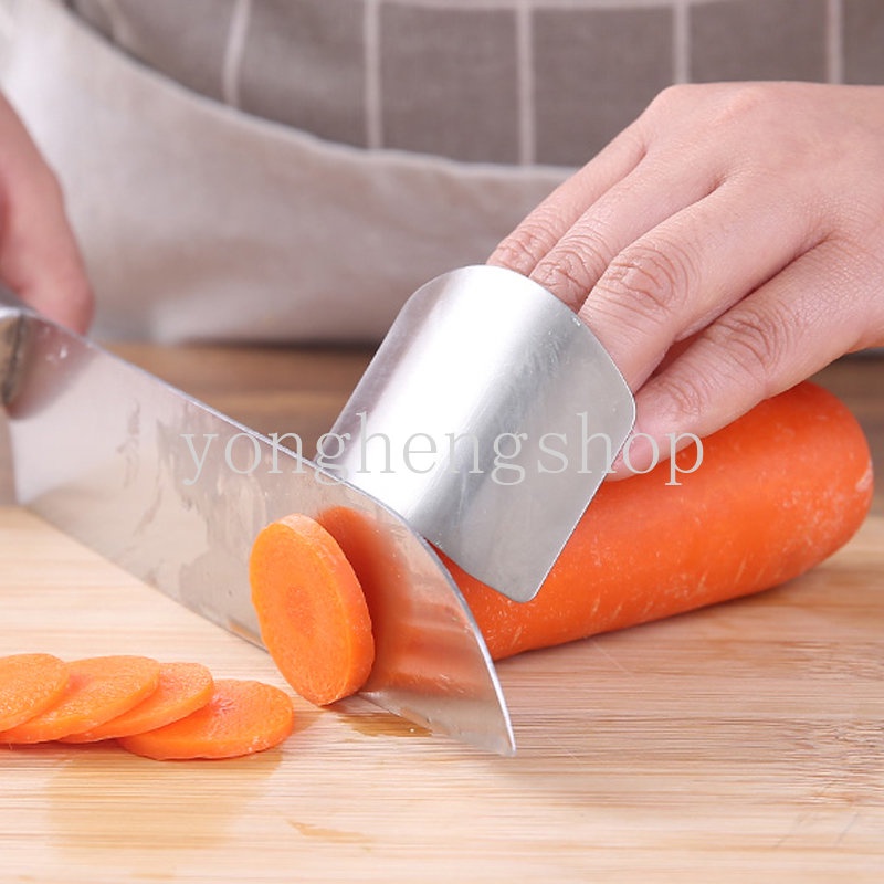 Stainless Steel Pelindung Jari Anti-Potong Finger Guard Pemotong Sayuran Pelindung Tangan Chop Aman Gadget Dapur