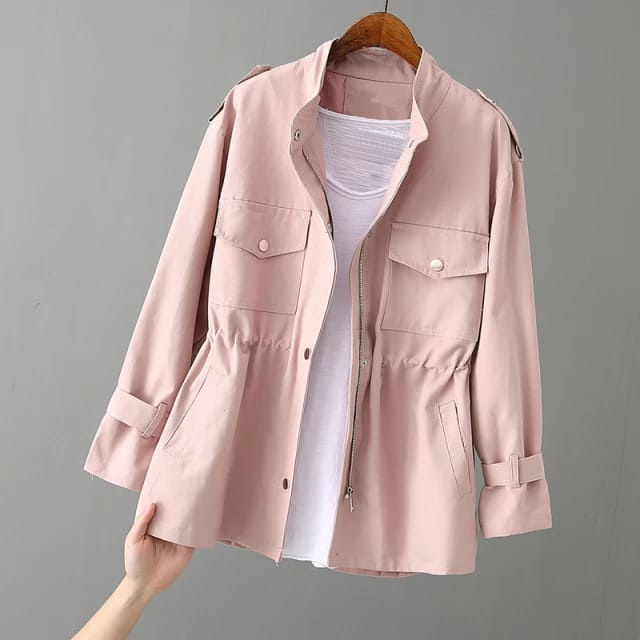 [ COD ] Vanda Parka Jacket Wanita Matt Kanvas Tebal OOTD Jaket Casual Korean Style Wanita Remaja