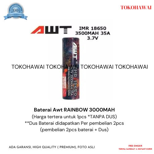Baterai Awt RAINBOW 3000MAH