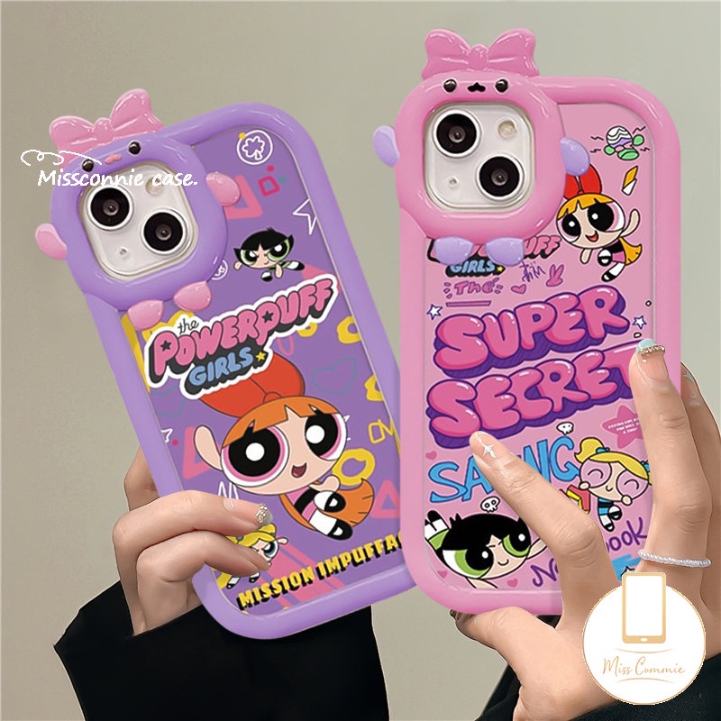 REDMI Case Lensa Little Monster Ikatan Simpul 3D Redmi10 9 10A 10C A1 9T A1+9C 9A Note10 11 Pro+8 9 10s 11s 10Pro POCO X3 Pro NFC M3 Mi 11 Lite Kawaii Kartun Lucu The Super Girls Sarung Soft Case