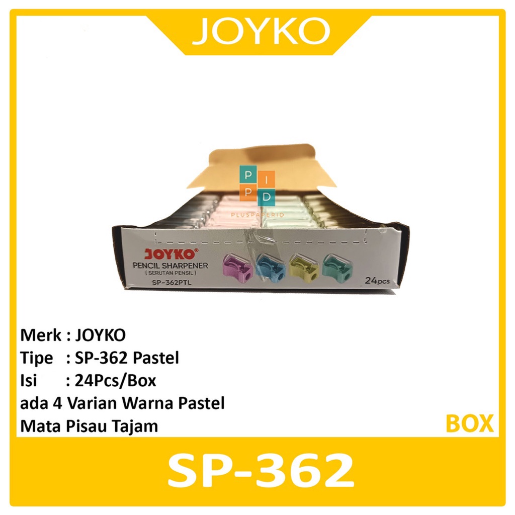 

JOYKO - Rautan Pensil - Shaepener SP-362 Pastel - Box