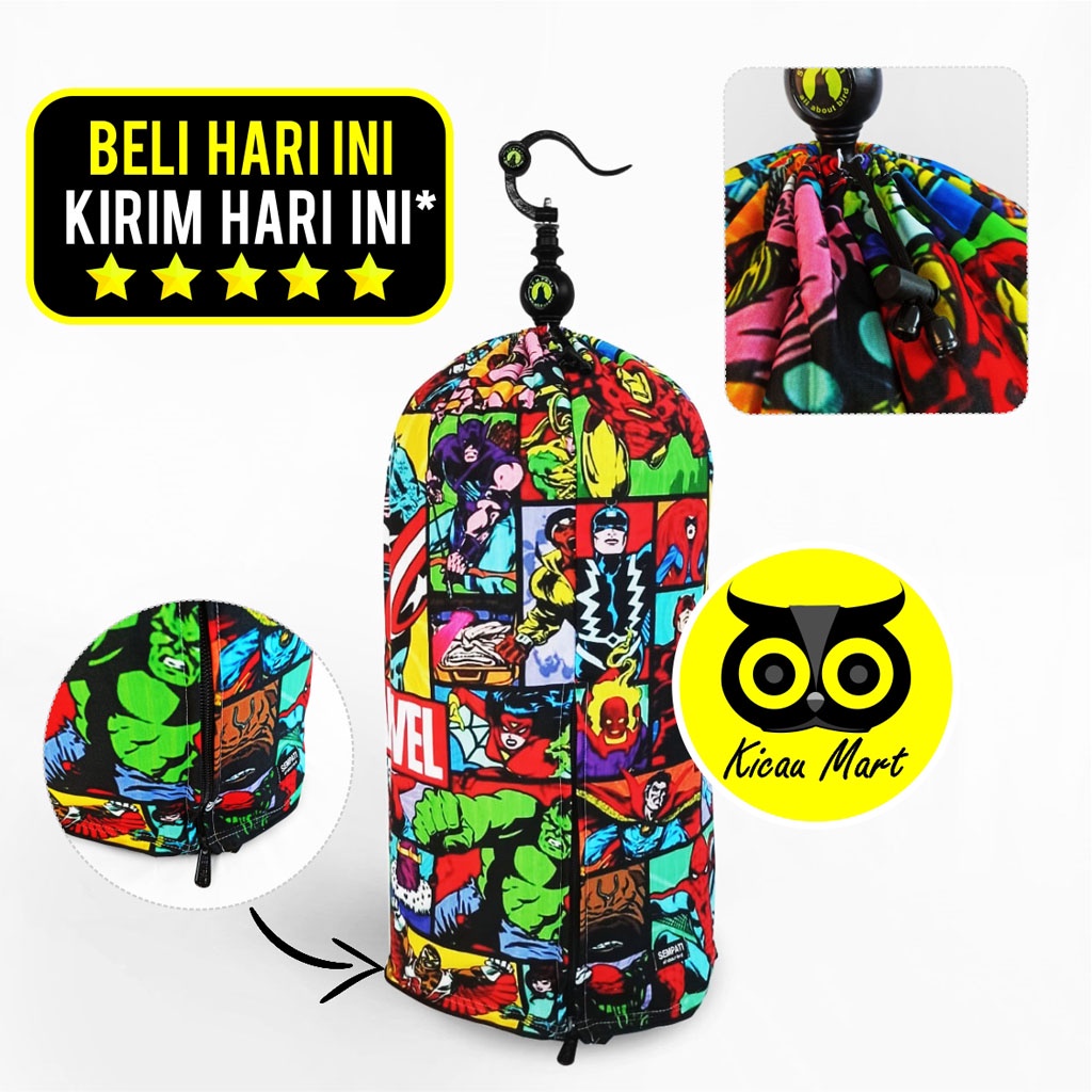 KRODONG KERODONG SANGKAR LOVEBIRD MOTIF MARVEL FULLPRINT SEMPATI BAHAN KAOS PE PREMIUM KRODONG KANDANG BURUNG LOVE BIRD BULAT KAPSUL MODE JEMUR KRODONG SANGKAR LOVEBIRD