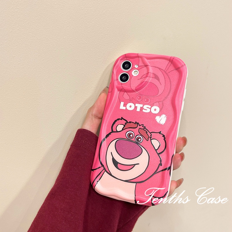 Kompatibel Untuk IPhone14 13 12 11 Pro Max8 7 6 6s Plus X Xr Xs Max SE 2020 Cream Cover Rose Red Strawberry Bear Dan Kartun Anak Kecil Pola Casing Ponsel