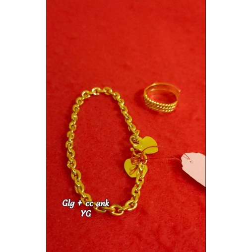 [COD] gelang anak nori medan dan  cincin lilit b3 sepuhan emas24k