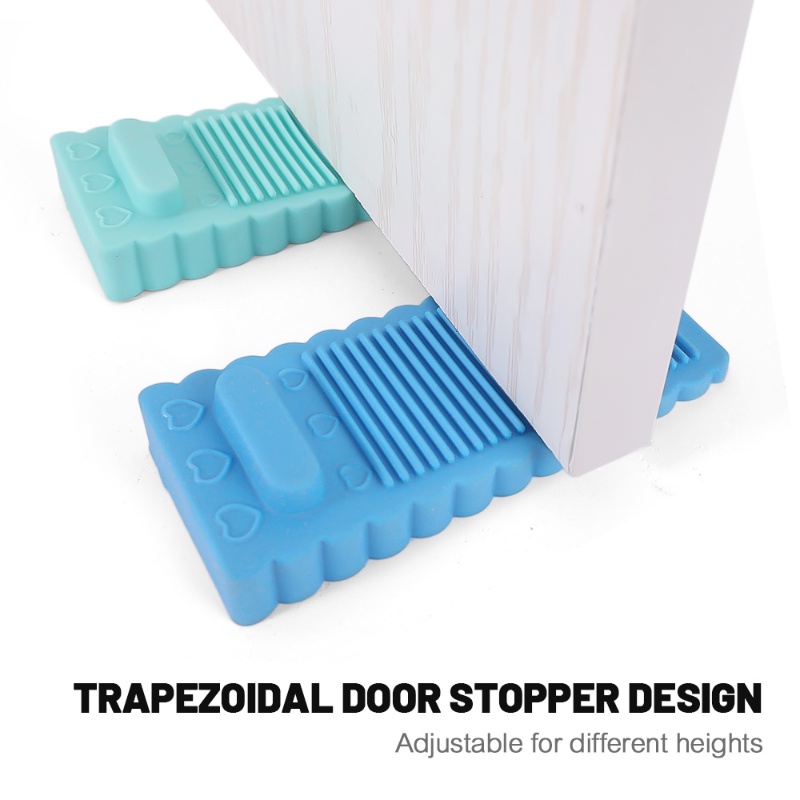 Silikon Non-slip Shockproof Door Block Plug/Rumah Kantor Anti-Tabrakan Trapesium Tetap Pintu Stopper