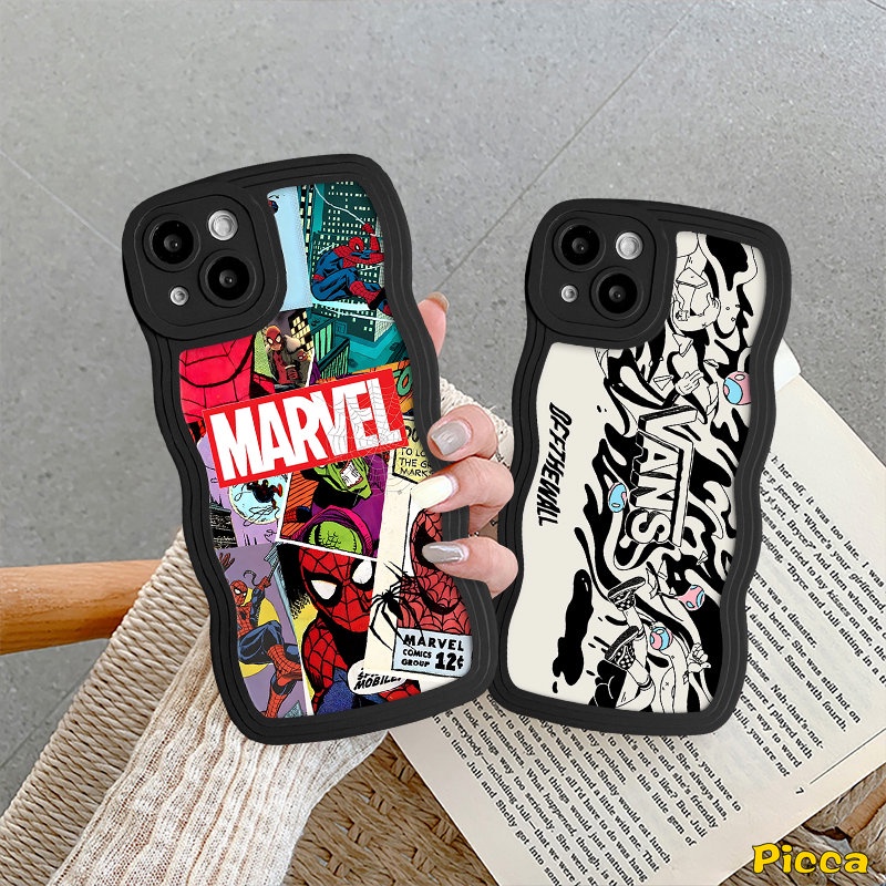 Case Label Graffiti Anime Kartun Merek Trendi Untuk Infinix Hot 12i 10Lite 11s 10s 20 10 9 20s 8 12 Pro Hot 9 10 11 12 Play Note 12 G96 10 Pro Smart 6 4 5 Plus Tepi Bergelombang Lembut Sarung