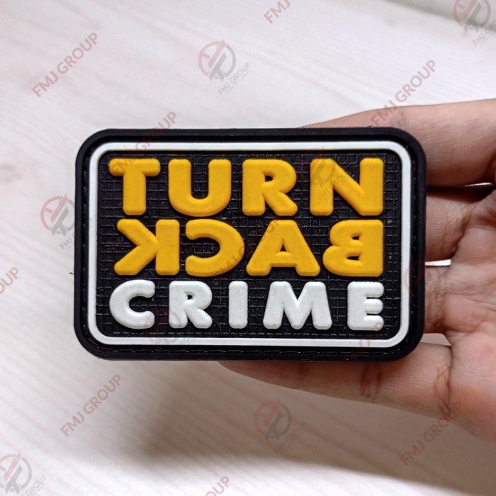 Patch Karet TURN BACK CRIME / Patch Karet TURN BACK CRIME / Patch Perepet