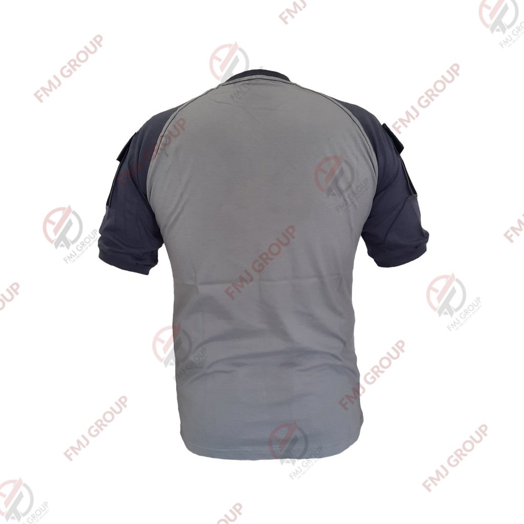 Kaos TACTICAL Lengan Pendek Abu Kombinasi / Kaos TACTICAL Abu / Kaos Sablon TACTICAL