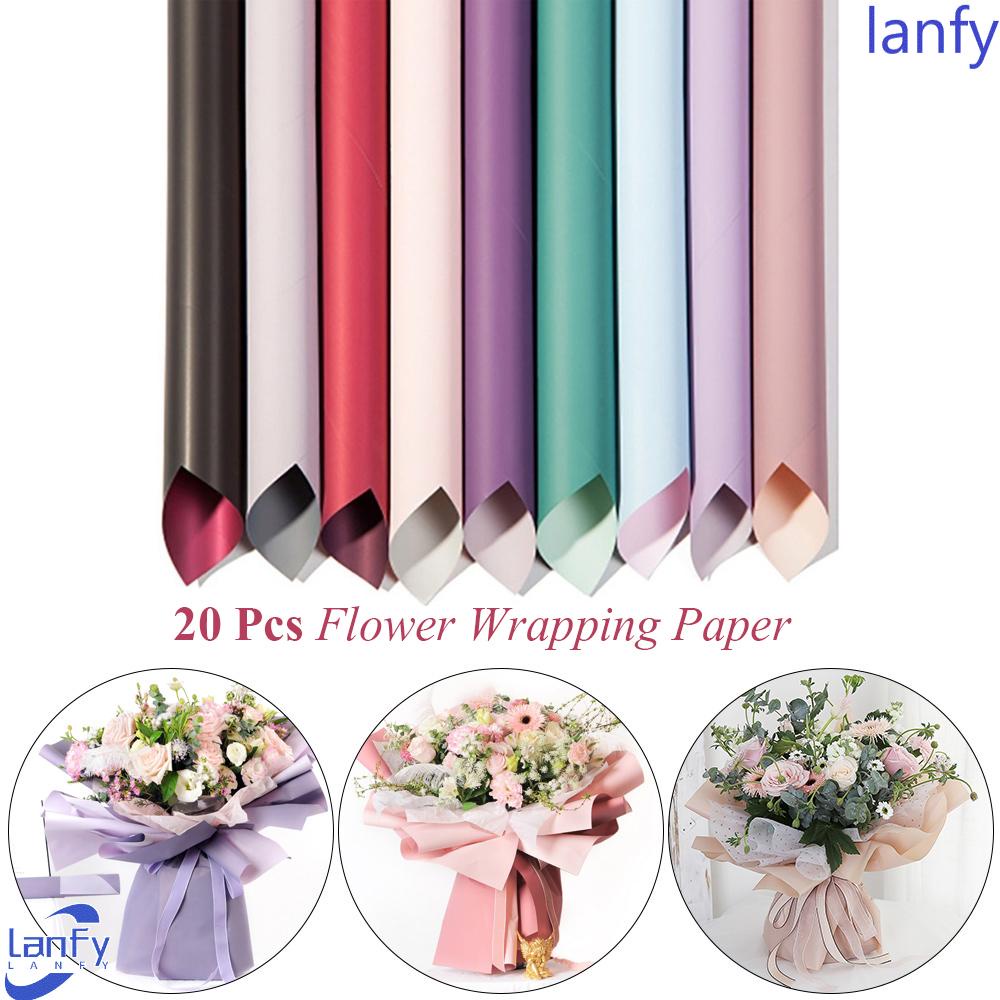 Lanfy Wrapping Paper Waterproof Craft Florist Untuk Kemasan Festival Ulang Tahun Perlengkapan Pesta Dekorasi Pernikahan