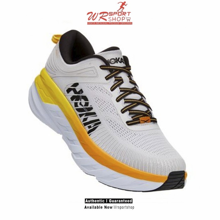 Hoka One One Bondi 7 Mens Running - Nimbus Cloud / Radiant Yellow ORI