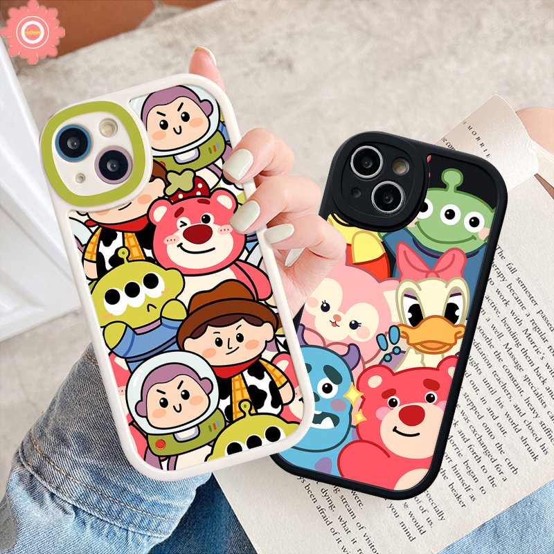 Case Cute Strawberry Bear Manyo Untuk Infinix Hot10 9 Play 10T 11 10s 11s Hot 10 Lite 10T 11 10s 11s Smart5 6 Note8 Disney Donald Duck Kartun Toy Story Lembut Tpu Penutup Belakang