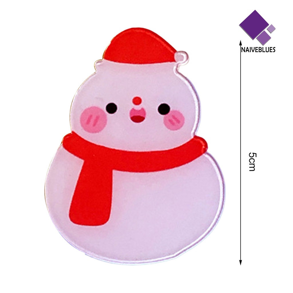 &lt; Naiveblues &gt; Bros Natal Meriah Lucu Kartun Xmas Bertema Anti Luntur Dekorasi Hadiah Tahun Claus Snowman