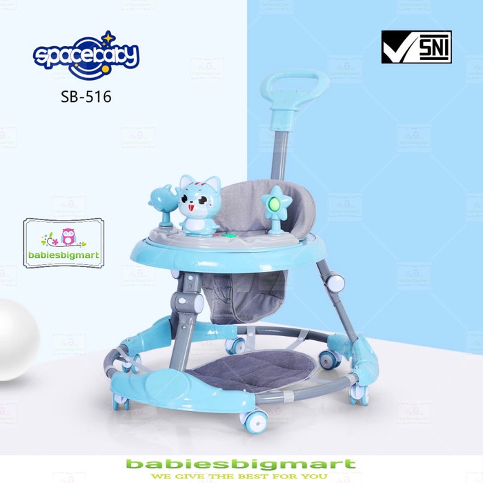 Baby Walker Spacebaby Space Baby SB 516 Musik Alas Tongkat Dorong Murah