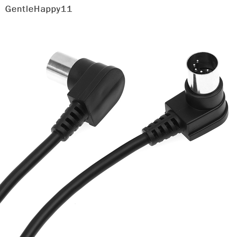 Gentlehappy Double 90derajat Sudut Kanan MIDI 5Pin Male To MIDI 5Pin Adaptor Kabel Colokan DIN id